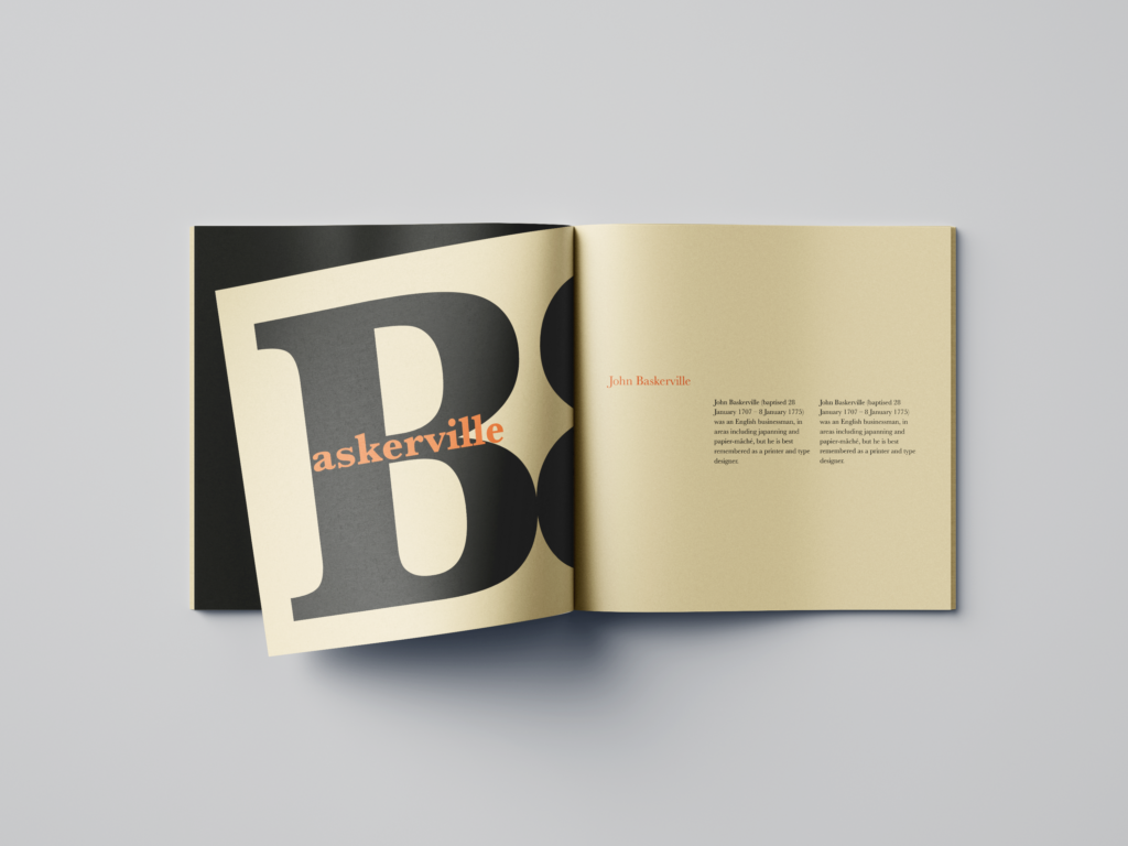 This is a little booklet about the font Baskerville